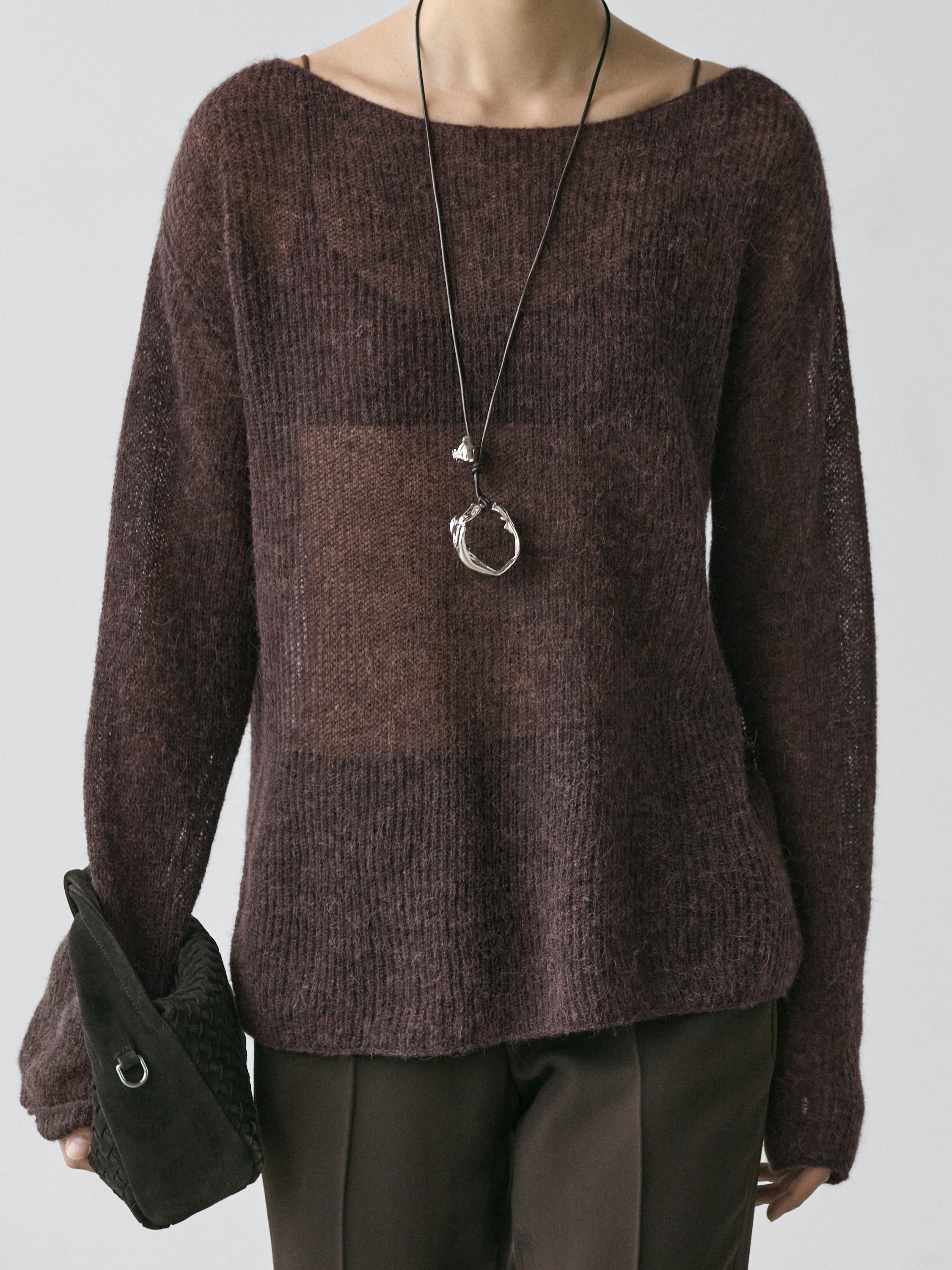 Pull maille laine et alpaga